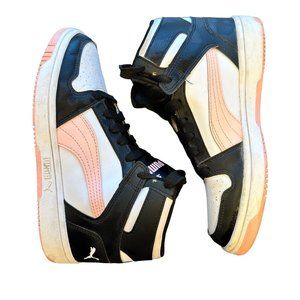 Puma Rebound Layup 370486 Black White Pink / Rose 4.5 Unisex Girls Boys